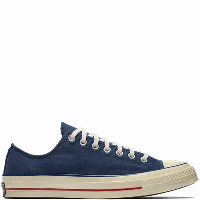 Converse Chuck Taylor All Star '70 Vintage '36 Canvas Low Tops Mens - Navy/Blue/Red Shoes (571QIEZB)